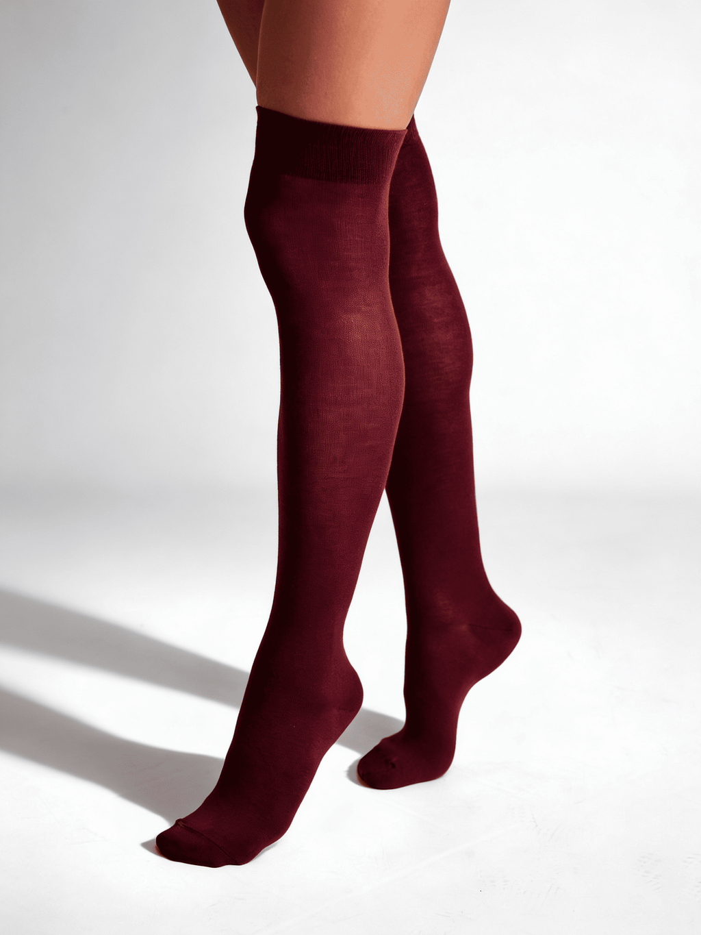 Knielange Socken aus Baumwolle WG1 CLASSIC 2501 (marsala)
