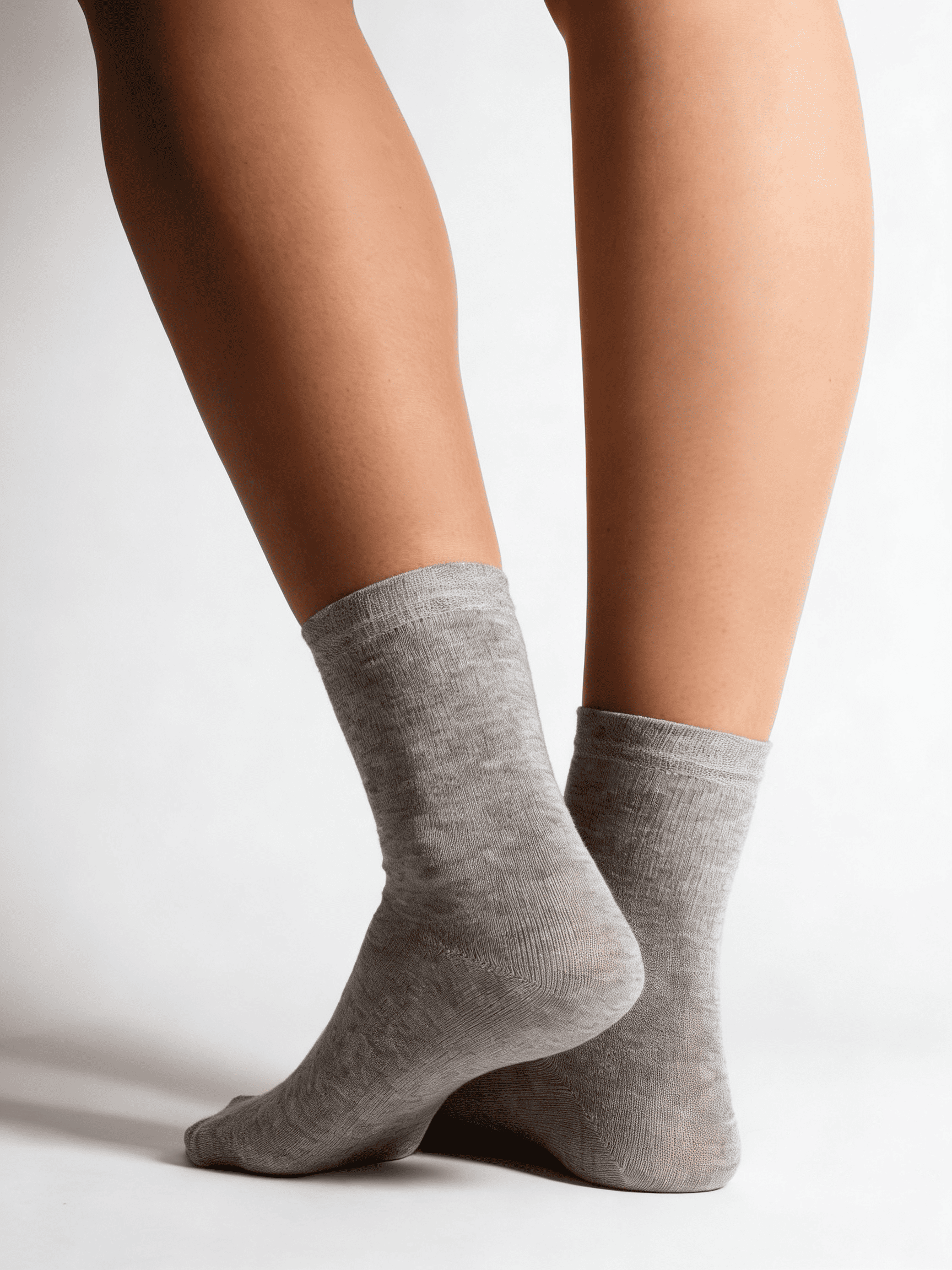 2 Pack Hohe socken aus Baumwolle WS3 CLASSIC (pak kh2) (light grey melange/white)