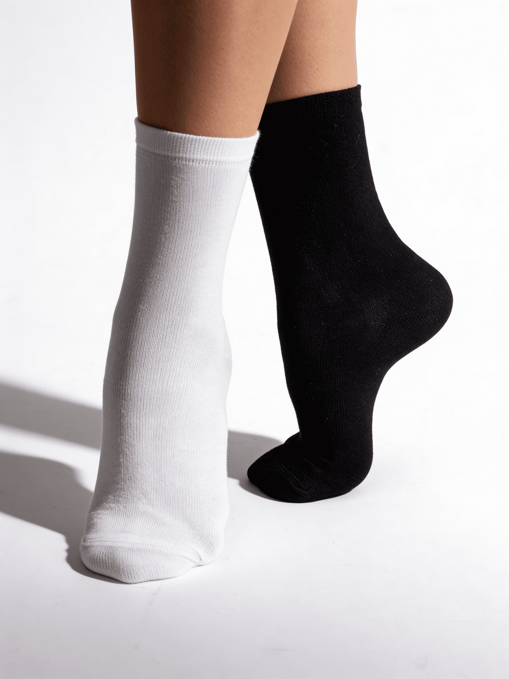 2 Pack Hohe socken aus Baumwolle WS3 CLASSIC (pak kh2) (black/white)
