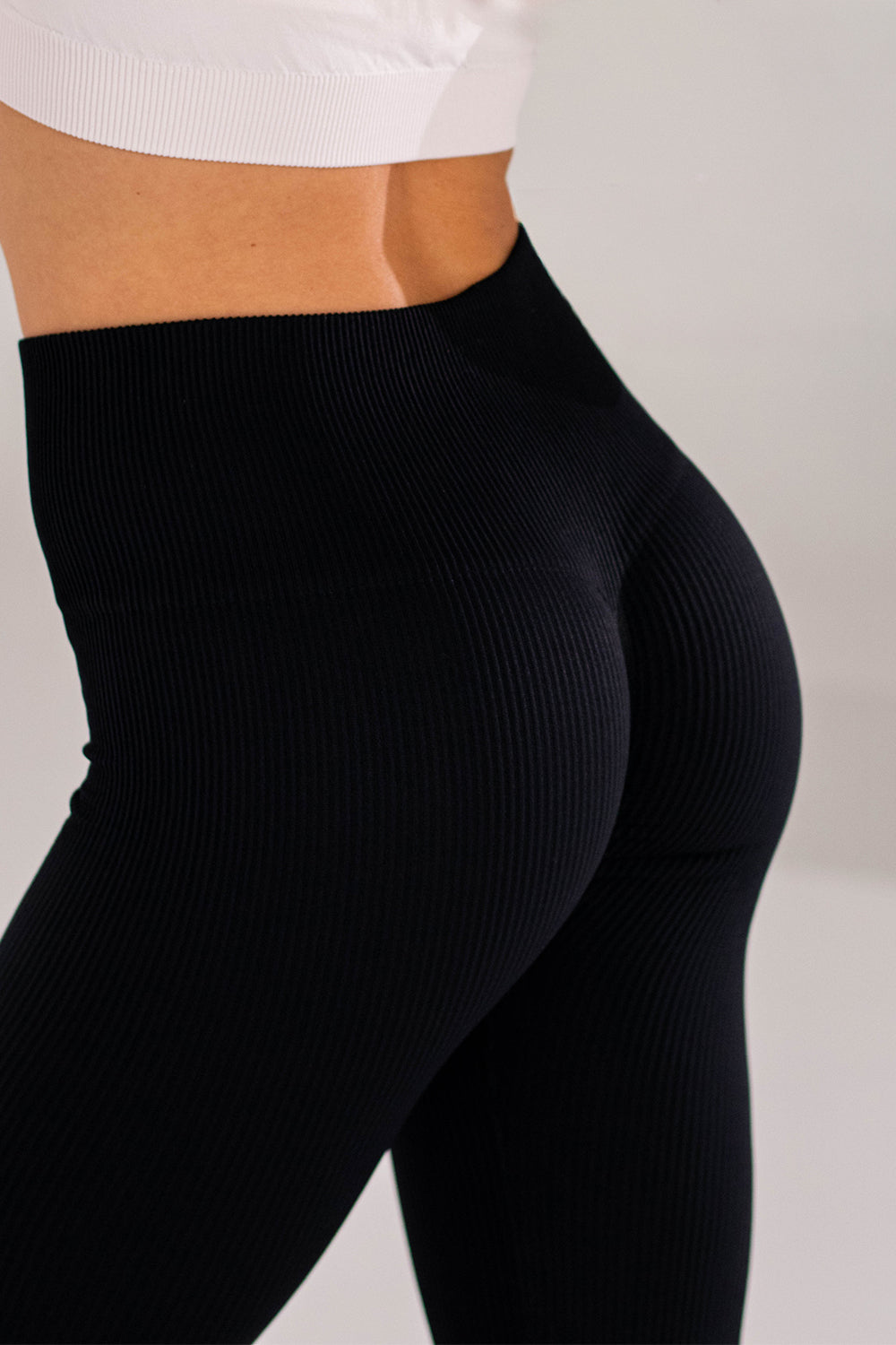 Gerippte Leggings FLEXING LEGGINGS POWER (black)