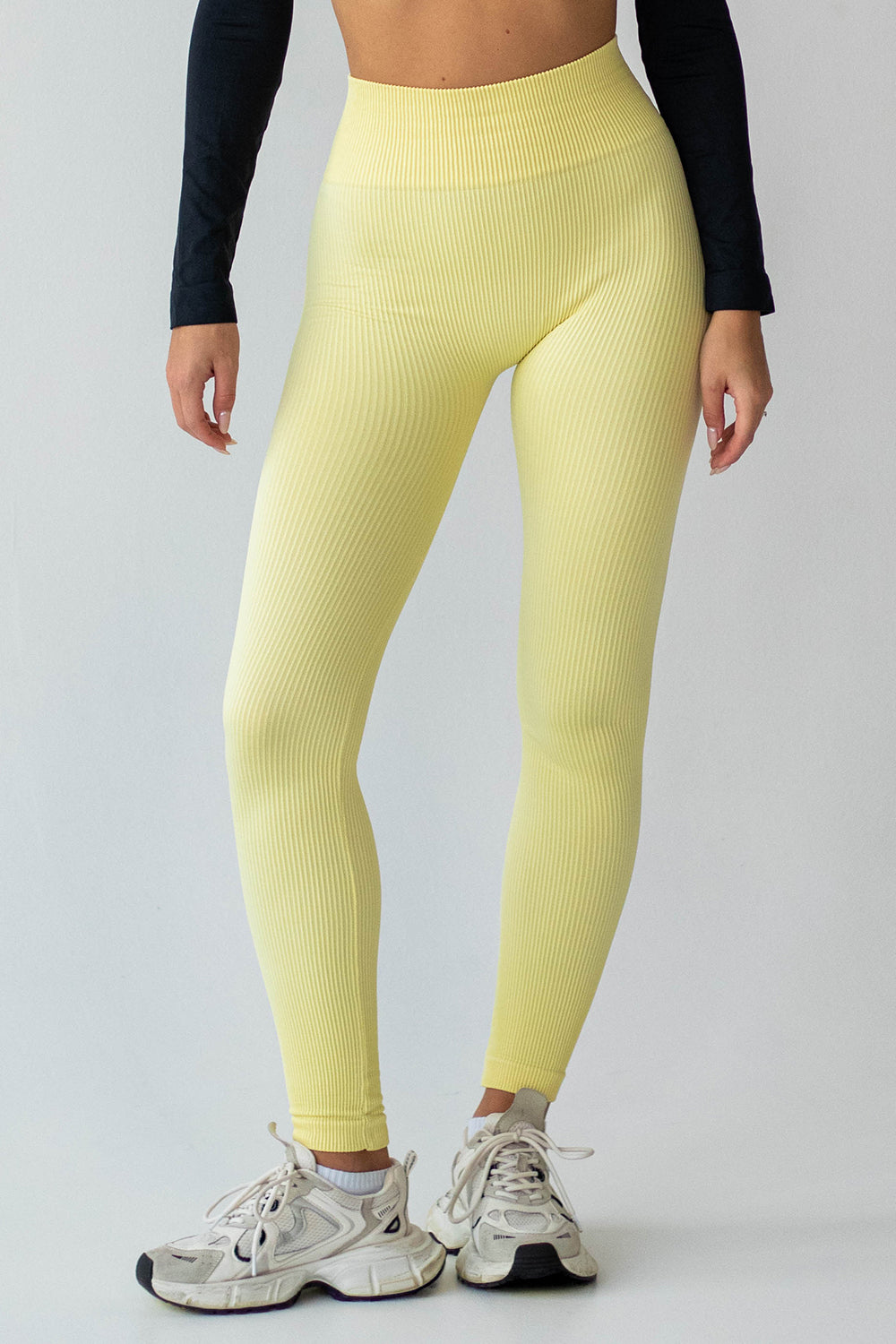 Gerippte Leggings FLEXING LEGGINGS POWER (lemon grass)