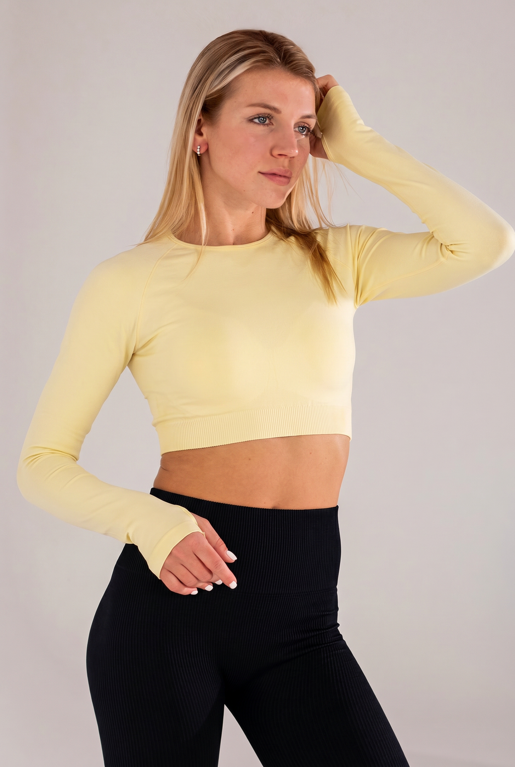 Kurzes Longsleeve FLEX LONGSLEEVE ACTIVE (lemon grass)