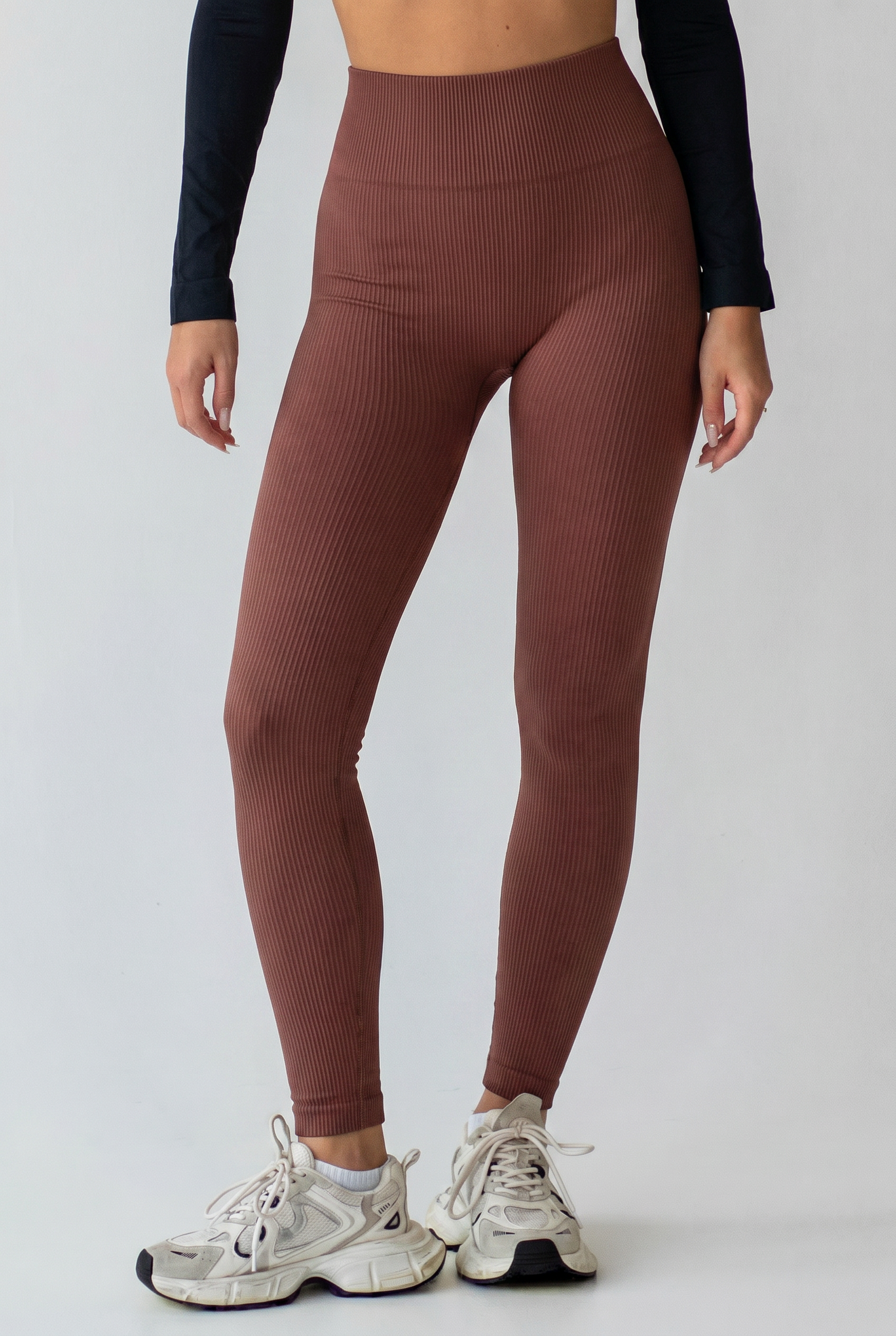 Gerippte Leggings FLEXING LEGGINGS POWER (hot chocolate)