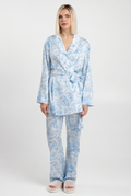Seidenpyjama TOILE SILK 5512/050 (white/blue toile de jouy)