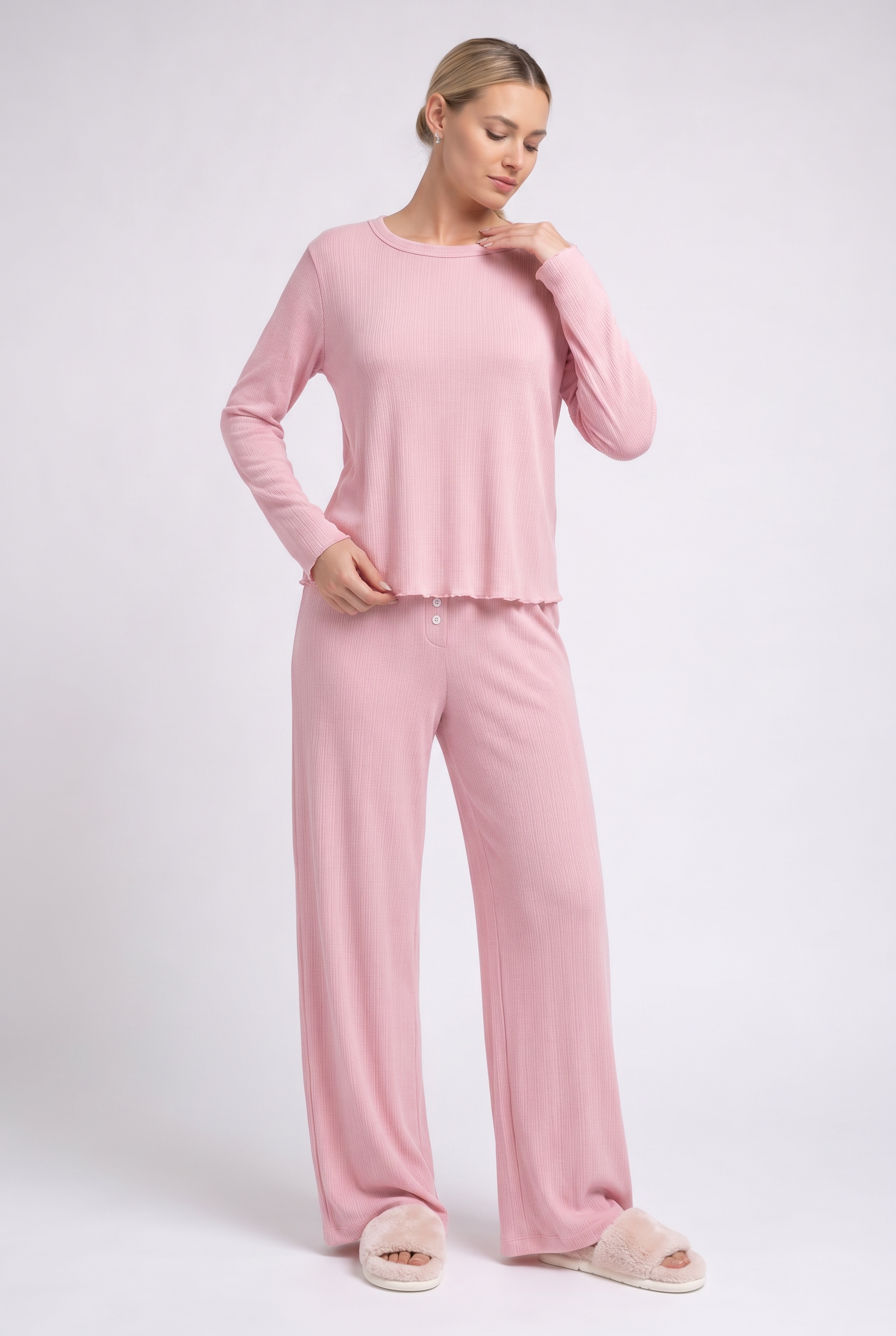 Pyjama aus Ajourstrick MALLOW 5346/310 (pink)