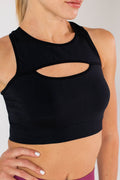 Top mit Ausschnitt FLEX TOP ENERGY (black)